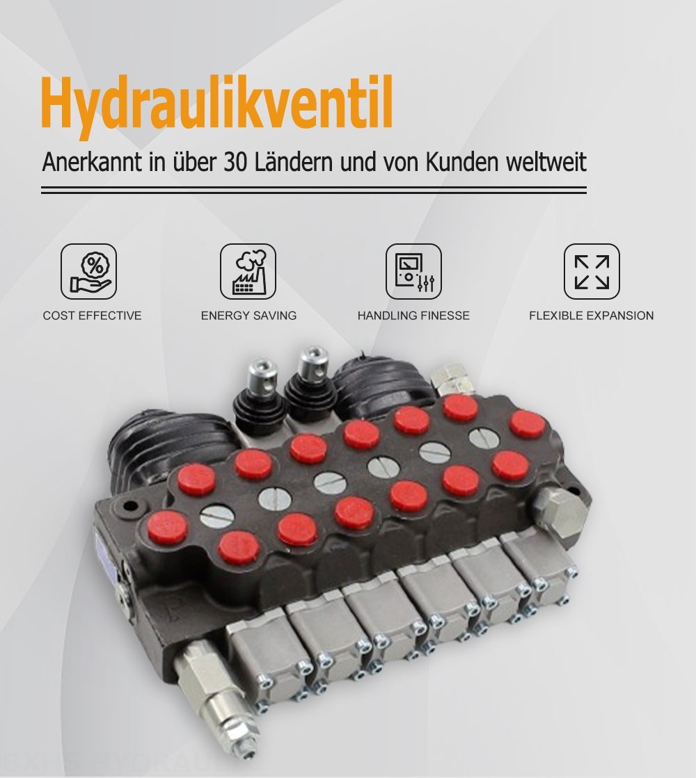 TR55 Manuell und Joystick 6 Steuerkolben Monoblock-Wegeventil